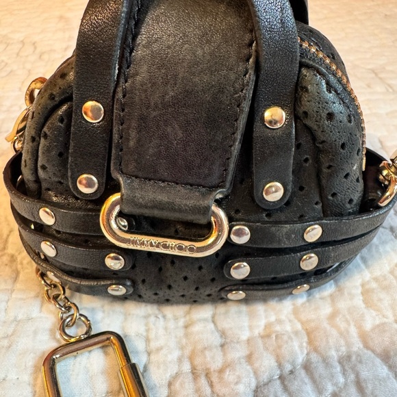 Jimmy Choo Black Mini Bag with Gold Accents - Picture 14 of 17
